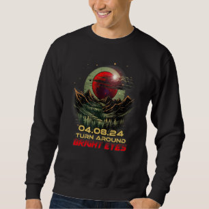 Wildlife Total Solar Eclipse 2024 Turn Around Brig Sweatshirt