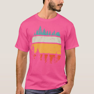 Wildlife Trees Outdoors Nature Retro Forest Graphi T-Shirt