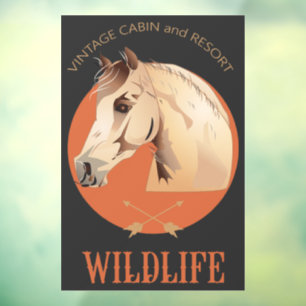 Wildlife Vintage Cabin and Resort Horse Head Sign