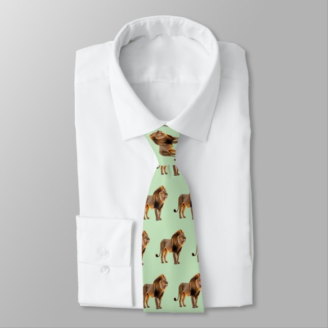 Wildlife Wild Animal Big Cat Majestic Lions Tie (Tied)