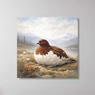 Wildlife Willow Ptarmigan Canvas Print
