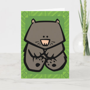Wildlife Wombat Puzzle Greeting Card