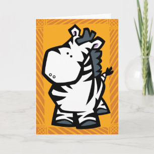 Wildlife Zebra Puzzle Greeting Card