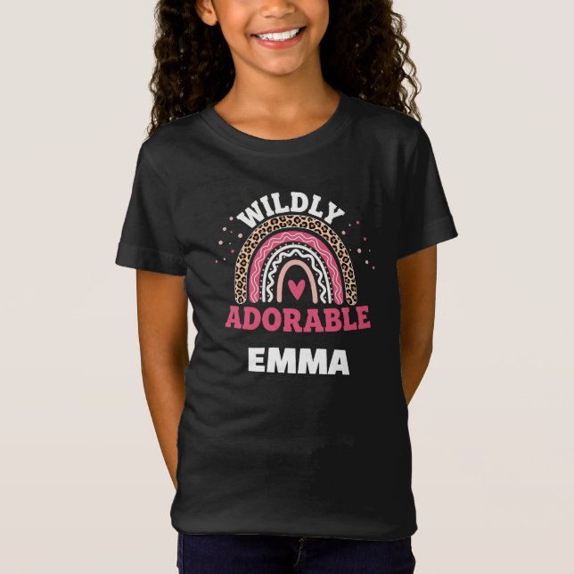 "Wildly Adorable Personalised Girl Tee - Boho Rain (Front)