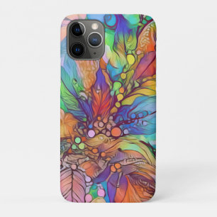 Wildly colorful surreal leafy tangle art Case-Mate iPhone case