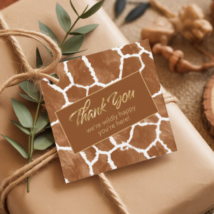 Wildly Happy Bachelorette Thank You Giraffe ID1152 Favour Tags