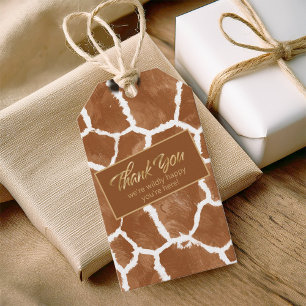 Wildly Happy Bachelorette Thank You Giraffe ID1152 Gift Tags
