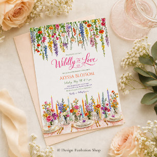 Wildly in Love Wildflower Bridal Shower Invitation