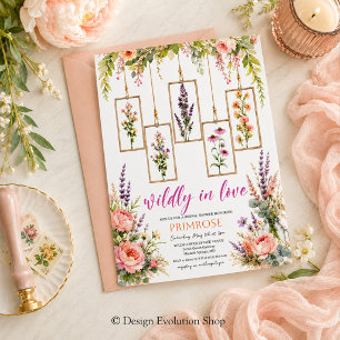Wildly in Love Wildflower Bridal Shower Invitation