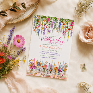 Wildly in Love Wildflower Bridal Shower Invitation