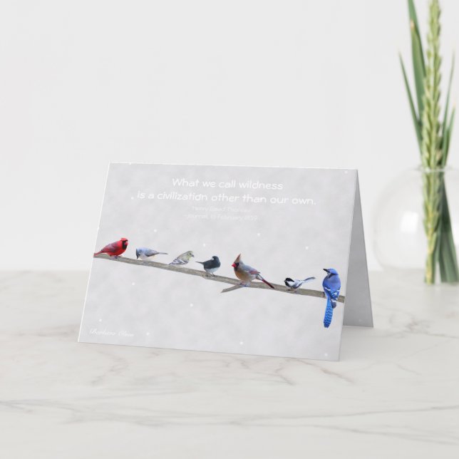 Wildness:a civilisation other than our own.Thoreau Holiday Card (Front)