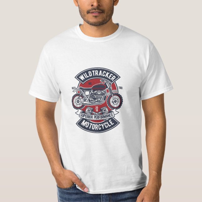 Wildtracker Motorcycle Emblem T-Shirt (Front)