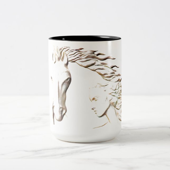 WildWind Ceramic Mug by Mustang Meg  (Center)