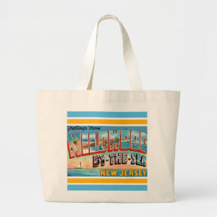 Wildwood by the Sea Greetings Large Tote Bag
