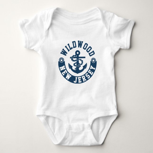 Wildwood New Jersey Baby Bodysuit (Front)
