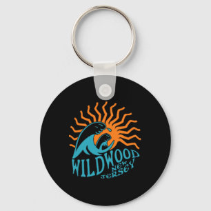 Wildwood New Jersey Beach Front And Back  Key Ring
