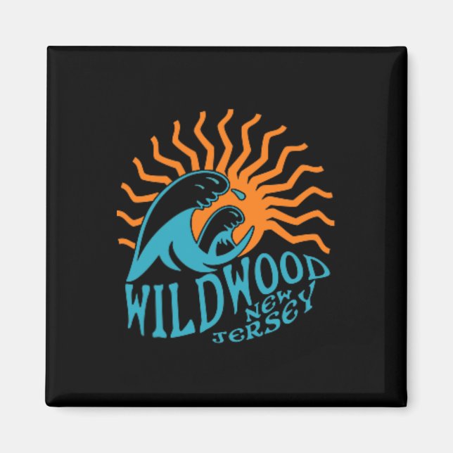Wildwood New Jersey Beach Front And Back  Magnet (Front)