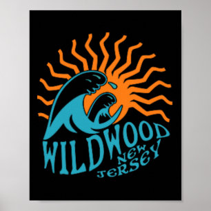 Wildwood New Jersey Beach Front And Back Poster