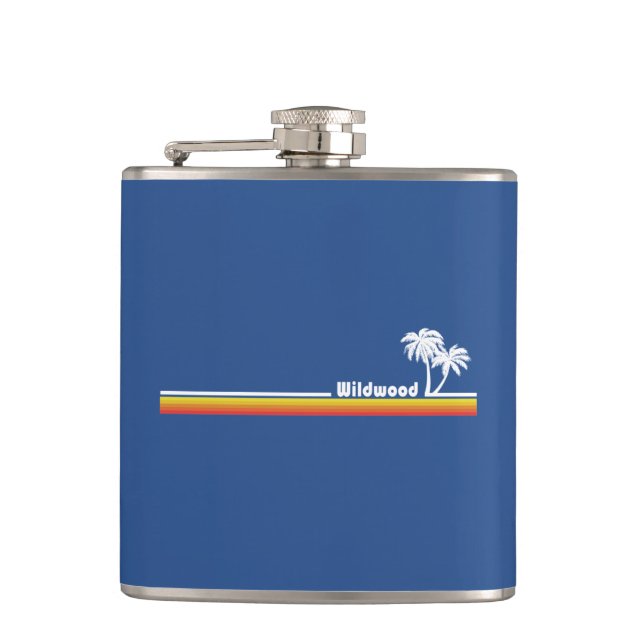 Wildwood, New Jersey Hip Flask (Front)