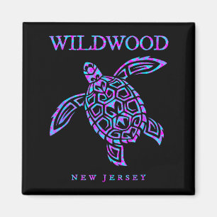Wildwood New Jersey Sea Turtle Beach Vacation Men  Magnet