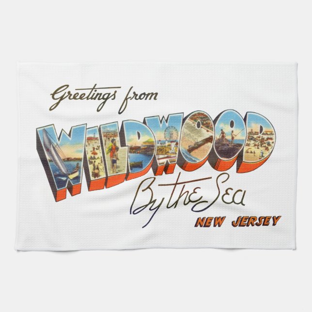 Wildwood New Jersey Tea Towel (Horizontal)
