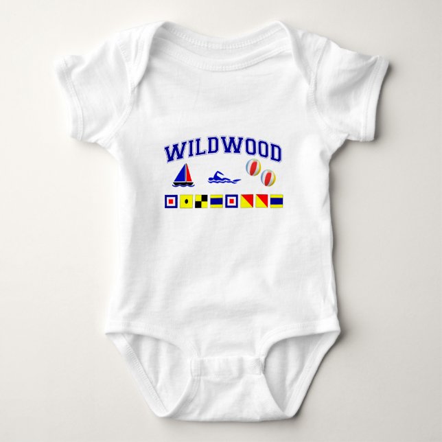 Wildwood, NJ Baby Bodysuit (Front)