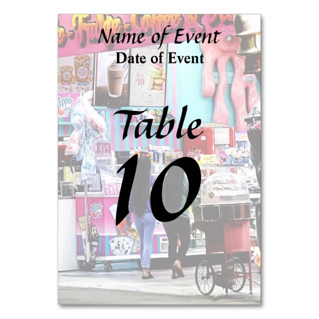 Wildwood NJ – Candy Shop Table Number (Back)