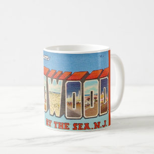 Wildwood NJ Old Postcard Mug
