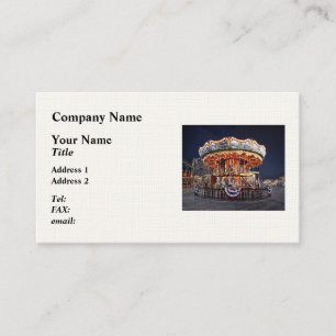 Wildwood NJ – Venetian Carousel at Night Business Card
