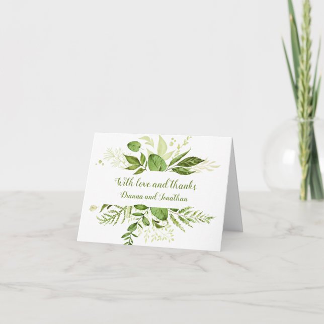 Wildwoods Botanicals Wedding Thank You Card (Front)