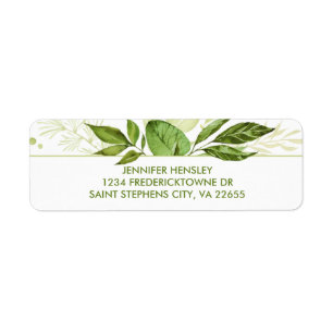 Wildwoods Rustic Greenery Return Address