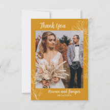 Wildy Yours Rustic Boho Wedding Thank You Card