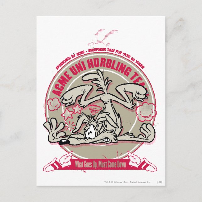 WILE E. COYOTE™ ACME Uni Hurdling Team Postcard (Front)