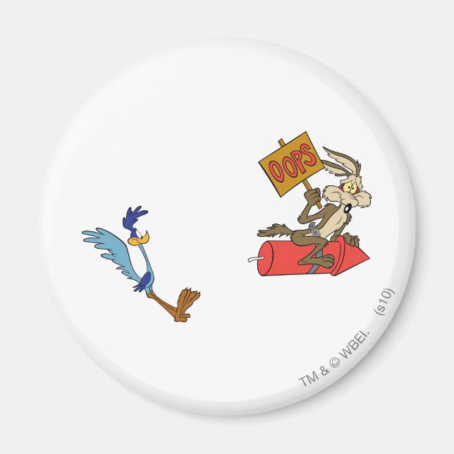 WILE E. COYOTE™ and ROAD RUNNER™ ACME Rocket Magnet (Front)