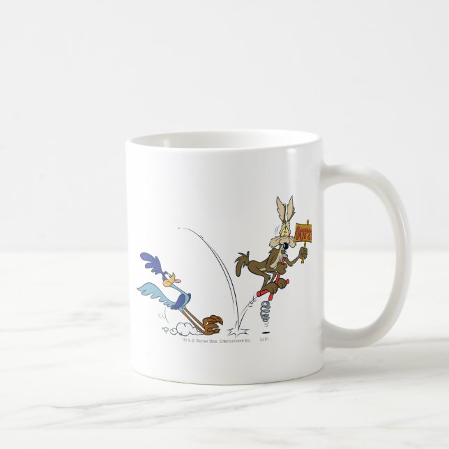 WILE E. COYOTE™ and ROAD RUNNER™ Pogo Stick Coffee Mug (Right)