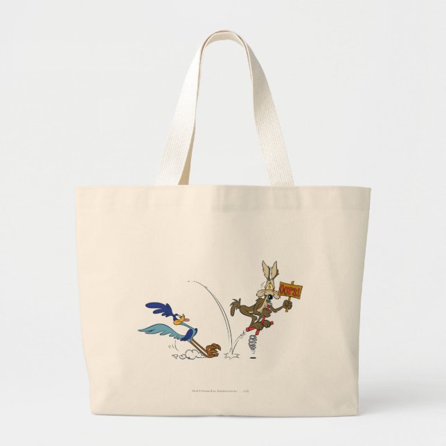 WILE E. COYOTE™ and ROAD RUNNER™ Pogo Stick Large Tote Bag (Front)