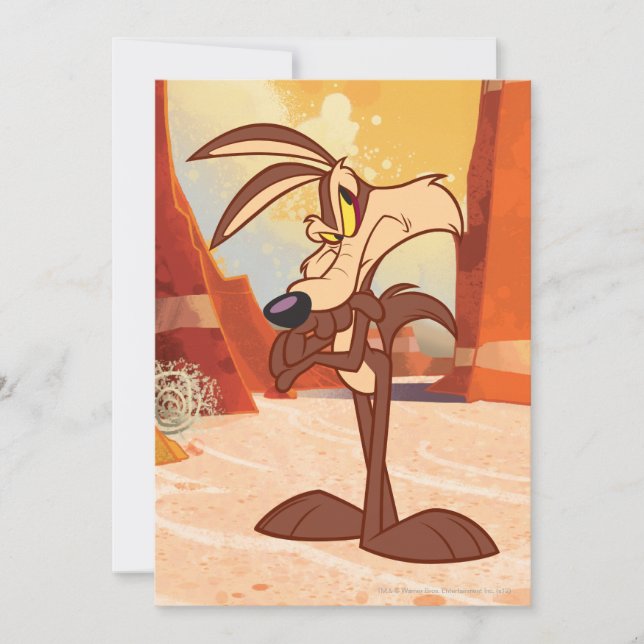 WILE E. COYOTE™ Arms Crossed Invitation (Front)
