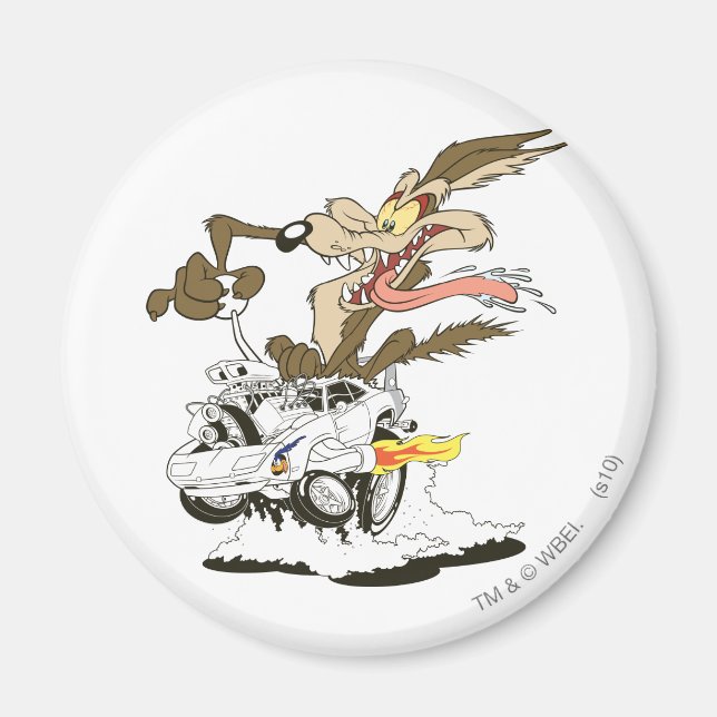 WILE E. COYOTE™ Crazy Driver Magnet (Front)