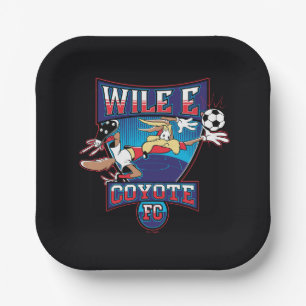 WILE E. COYOTE™ Football Club Badge Paper Plate
