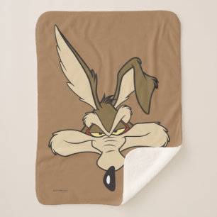 WILE E. COYOTE™ Pleased Head Shot Sherpa Blanket