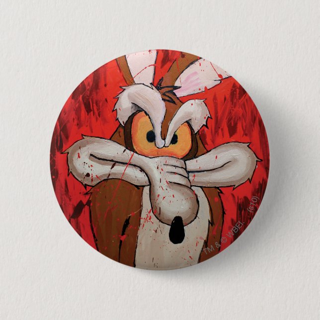 WILE E. COYOTE™ Red Fury 6 Cm Round Badge (Front)