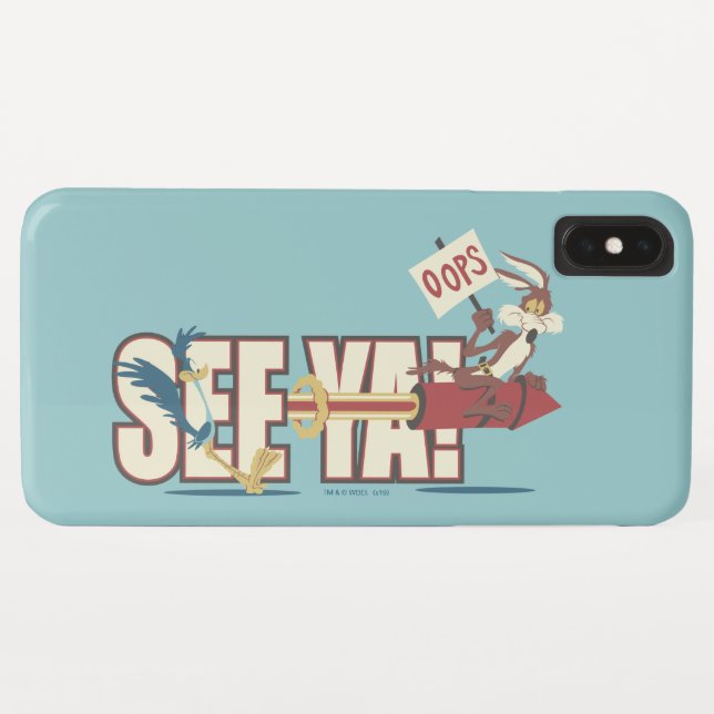 WILE E. COYOTE™ Rocketing Past ROAD RUNNER™ Case-Mate iPhone Case (Back (Horizontal))