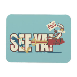 Wile E. Coyote Rocketing Past ROAD RUNNER™ Magnet