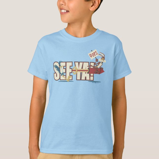 WILE E. COYOTE™ Rocketing Past ROAD RUNNER™ T-Shirt (Front)