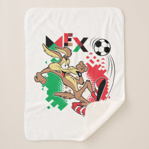 WILE E. COYOTE™ Team Mexico Soccer Graphic Sherpa Blanket