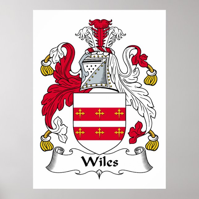 Wiles Family Crest Poster (Front)