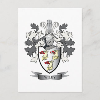 Wiley Family Crest Coat of Arms Postcard