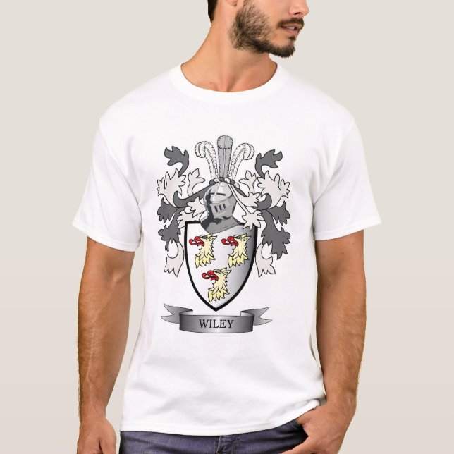 Wiley Family Crest Coat of Arms T-Shirt (Front)