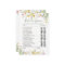 Wilflowers Bride or Groom game fully editable card