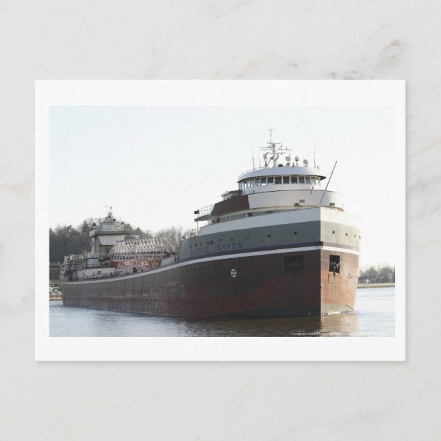 WILFRED SYKES BULK FREIGHTER POSTCARD (Front)